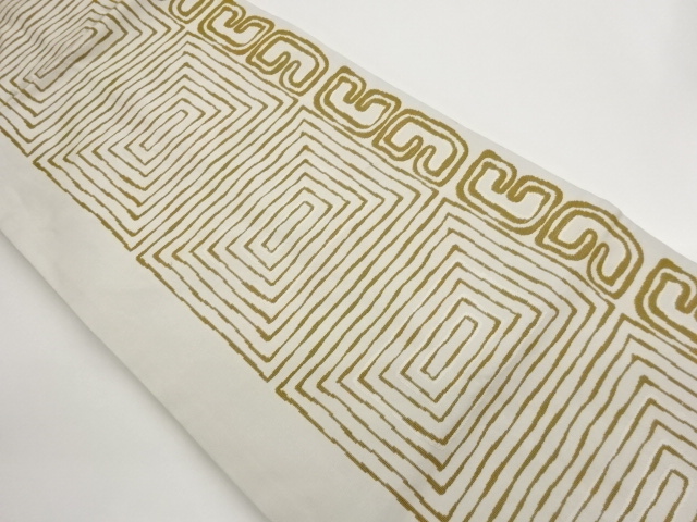 JAPANESE KIMONO / NAGOYA OBI / WOVEN ABSTRACT SQUARE 